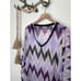 Calypso St Barth Silk Chevron Dress Womens Large Mini Beach Resort Vacation