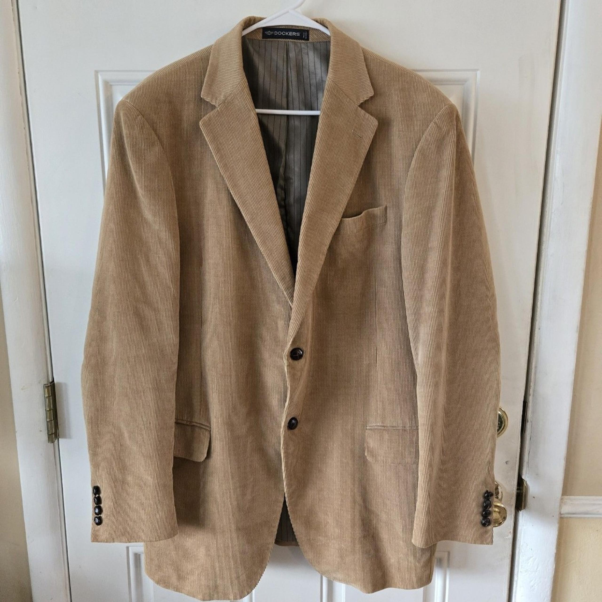 Dockers Suit Jacket Tan Corduroy Sport Coat Blazer 2 Button See Description