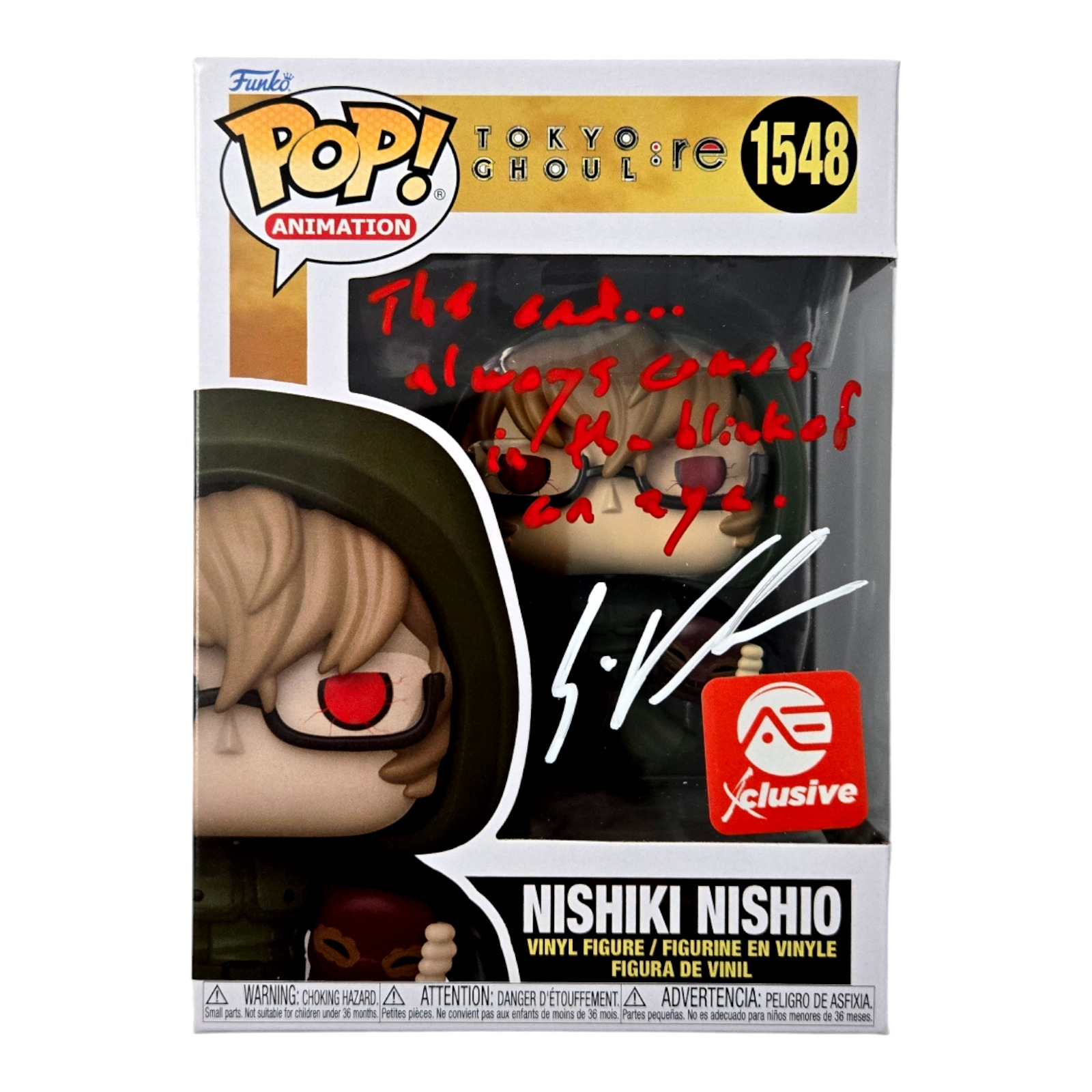 Nishiki Nishio Signed Funko Pop Eric Vale Tokyo Ghoul Autograph Anime JSA COA 69