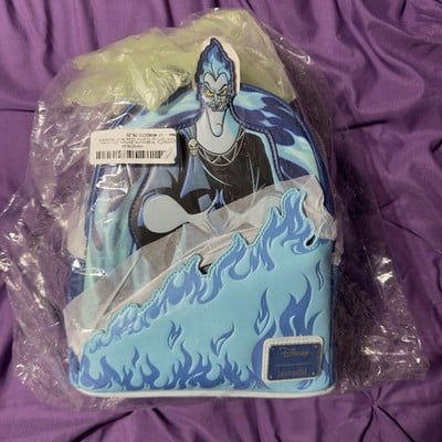 Loungefly Disney Hercules Hades Blue Flame Mini Backpack New In Plastic