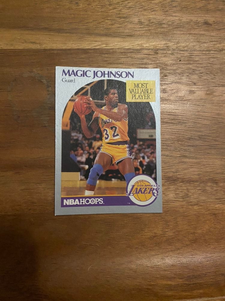Magic johnson NBA HOOPS 1990 most valuab