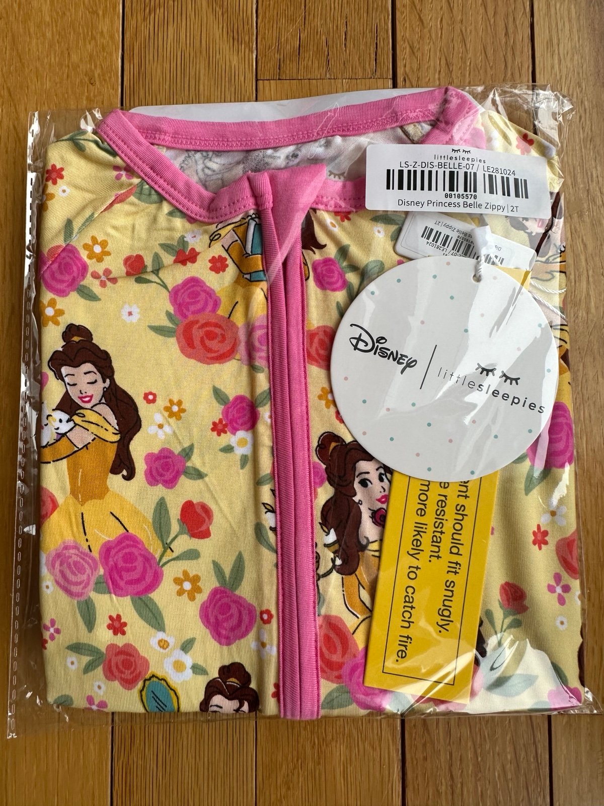 Little sleepies princess Belle 2t zippy