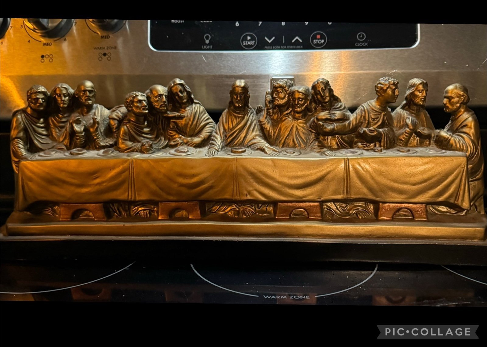Vintage The Last Supper Chalkware Sculpture by The Silvestri Bros Co
