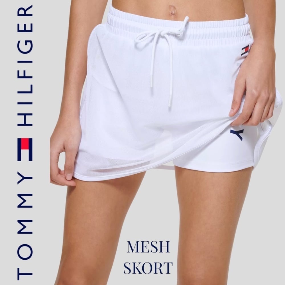 TOMMY Hilfiger Women's Mesh Skort In White