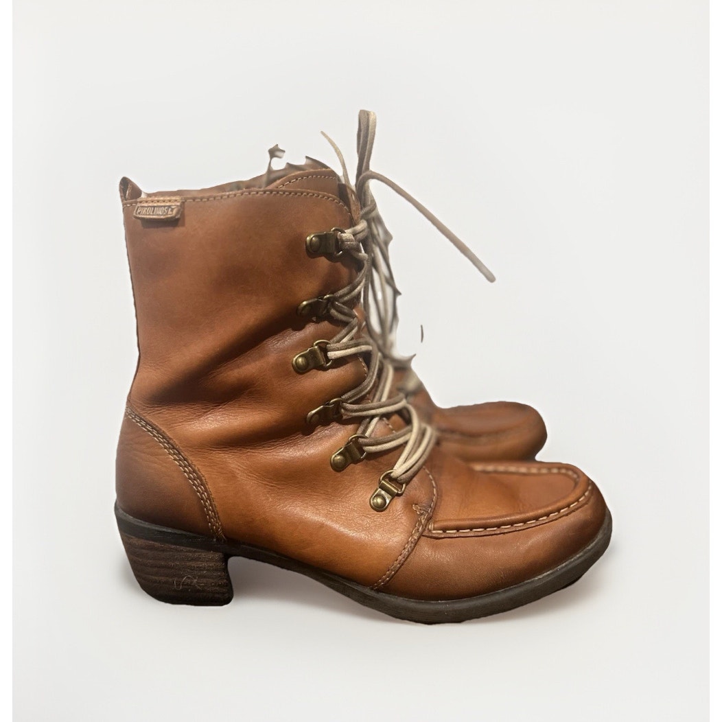 Women’s Pikolinos Leather Lace Up Combat Boots