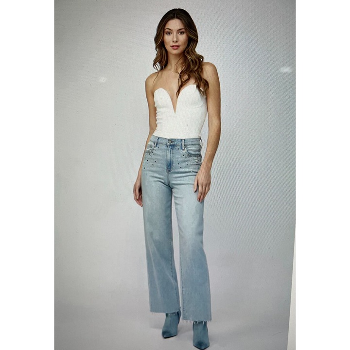 Hidden Logan High-Rise Dad Jeans Size 24 With Rhinestone