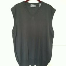 VTG Lord & Taylor Mens 100% Merino Wool Pullover Vest Made in Italy Sz L Grey