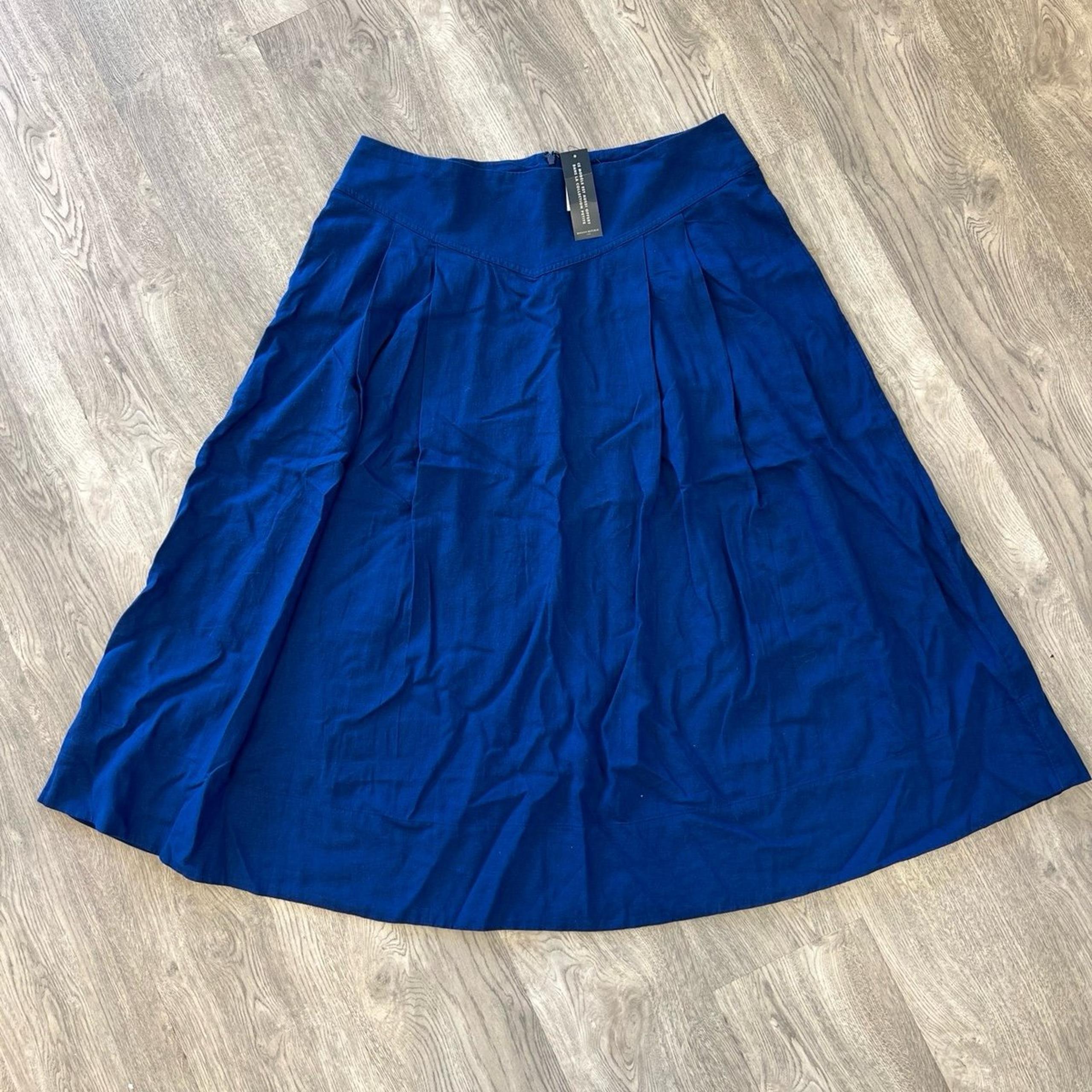 Banana Republic linen blend blue skirt size 16