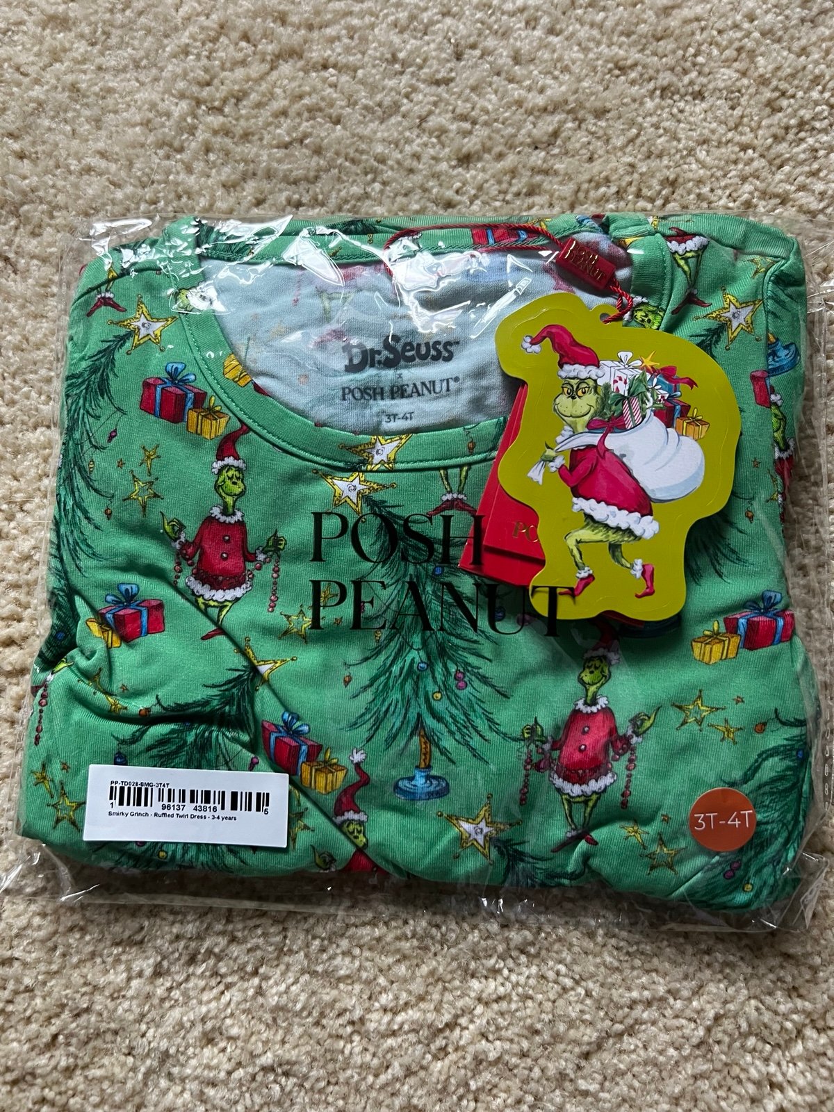 Posh peanut Grinch Twirl dress 3/4