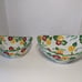 Temp-tations by Tara Floral Embroidery Nesting Bowls Red Yellow Flowers