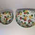 Temp-tations by Tara Floral Embroidery Nesting Bowls Red Yellow Flowers
