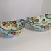 Temp-tations by Tara Floral Embroidery Nesting Bowls Red Yellow Flowers