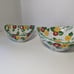 Temp-tations by Tara Floral Embroidery Nesting Bowls Red Yellow Flowers