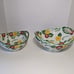 Temp-tations by Tara Floral Embroidery Nesting Bowls Red Yellow Flowers
