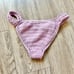 She Made Me Dhari Crochet Halter Bikini Top & Bottom Set in Lavender Purple M/L