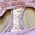 She Made Me Dhari Crochet Halter Bikini Top & Bottom Set in Lavender Purple M/L