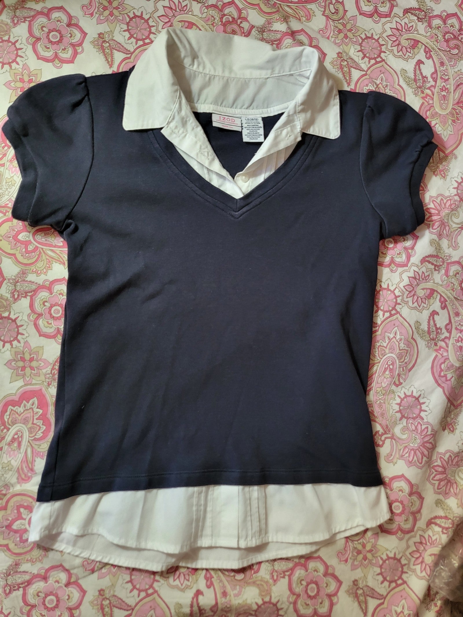 IZOD school uniform navy blue one piece top IZOD school uniform navy blue one piece top