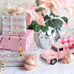 Mini Valentine’s Day Metal Farm Truck with 2 Hearts