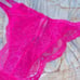 XL VERY SEXY Panty Underwear Thong V-String Lace Mesh Brazilian Bombshell pink