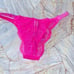 XL VERY SEXY Panty Underwear Thong V-String Lace Mesh Brazilian Bombshell pink