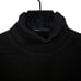 NWT Chicos Faux Fur-Trimmed Knit Turtleneck Sweater SZ 1/M Bishop Sleeves Black