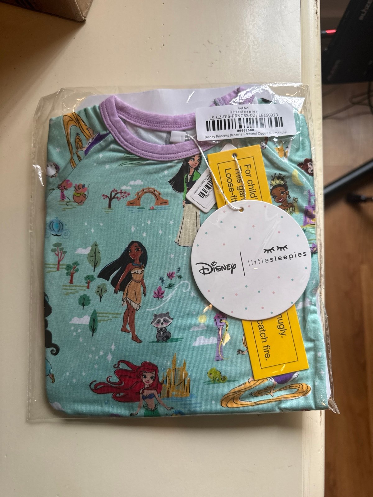 Little Sleepies Princess Dreams Crescent Zippy