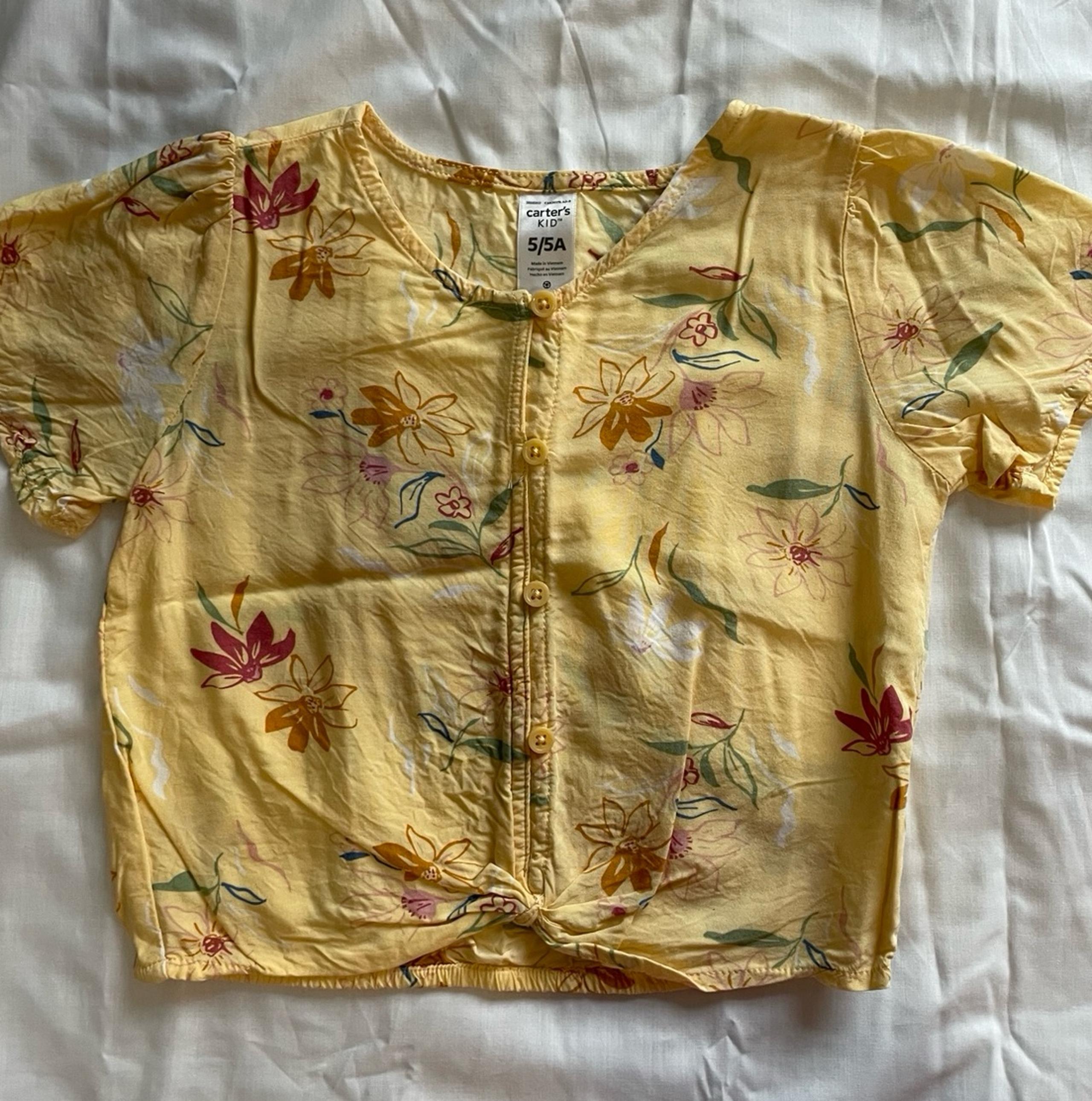 Toddler Girls Short-Sleeve Crop Shirt (Carter’s) - Size 5T - Carter's