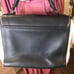 kate spade black and white leather satchel