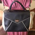 kate spade black and white leather satchel