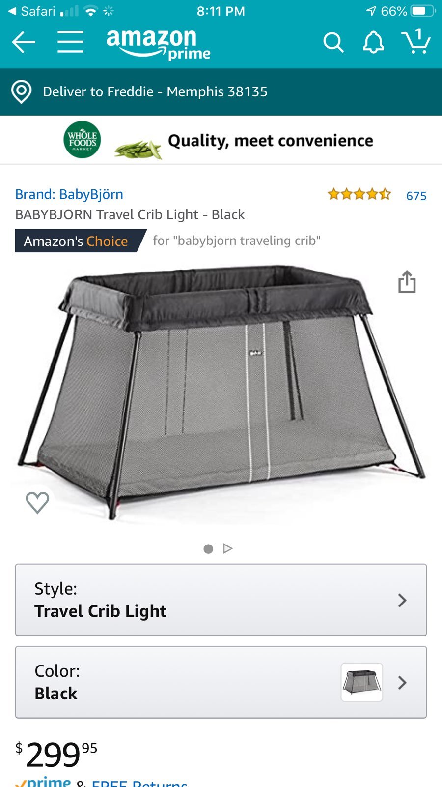 BabyBjorn portable crib