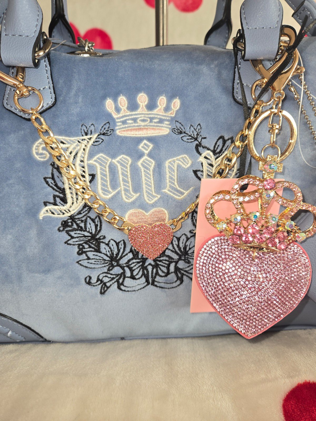 Juicy Couture コインケース付き ヘリテージ サッチェルバッグ JUICY COUTURE Heritage Satchel with Coin Purse and Wallet