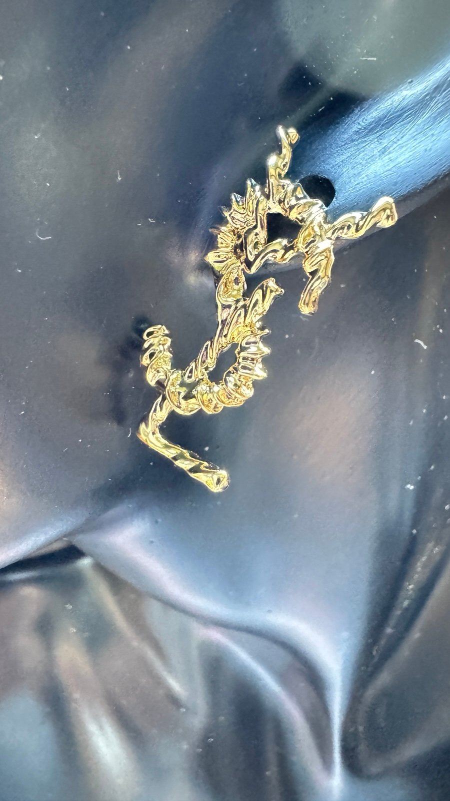Vintage letter earrings