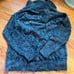 FOIL teal feathery cowl neck sweater size medium