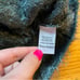 FOIL teal feathery cowl neck sweater size medium