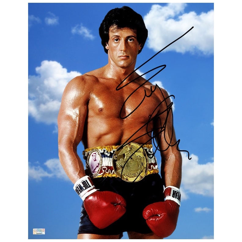 Sylvester Stallone signed Rocky Photo