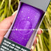 NWT Starbucks 2024 Purple Pleated Speckled Glow Halloween Mini Tumbler Keychain