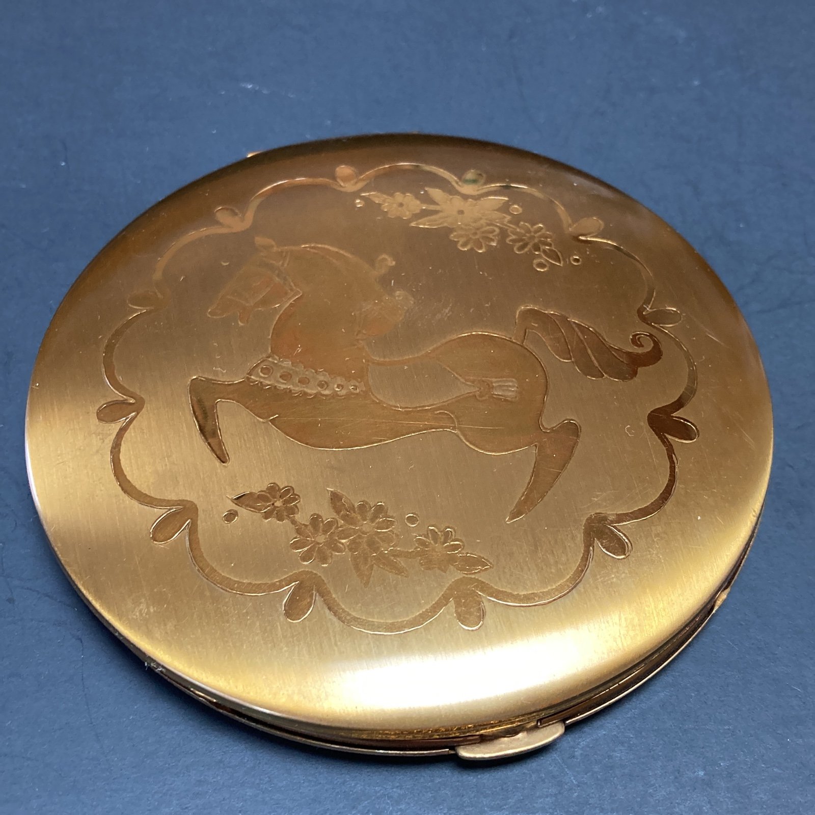 Vintage Gold Toned Compact