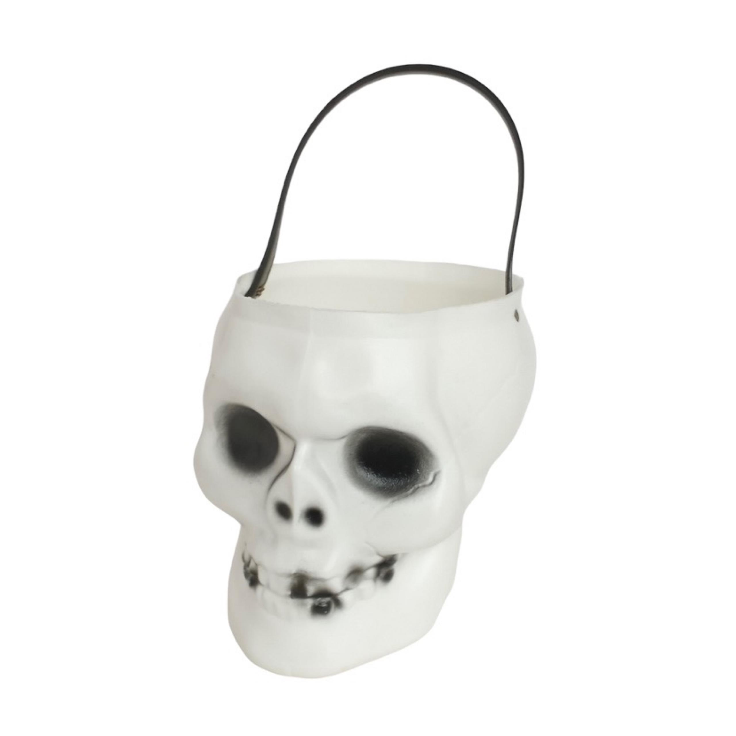 VTG Empire Skull Halloween Candy Bucket