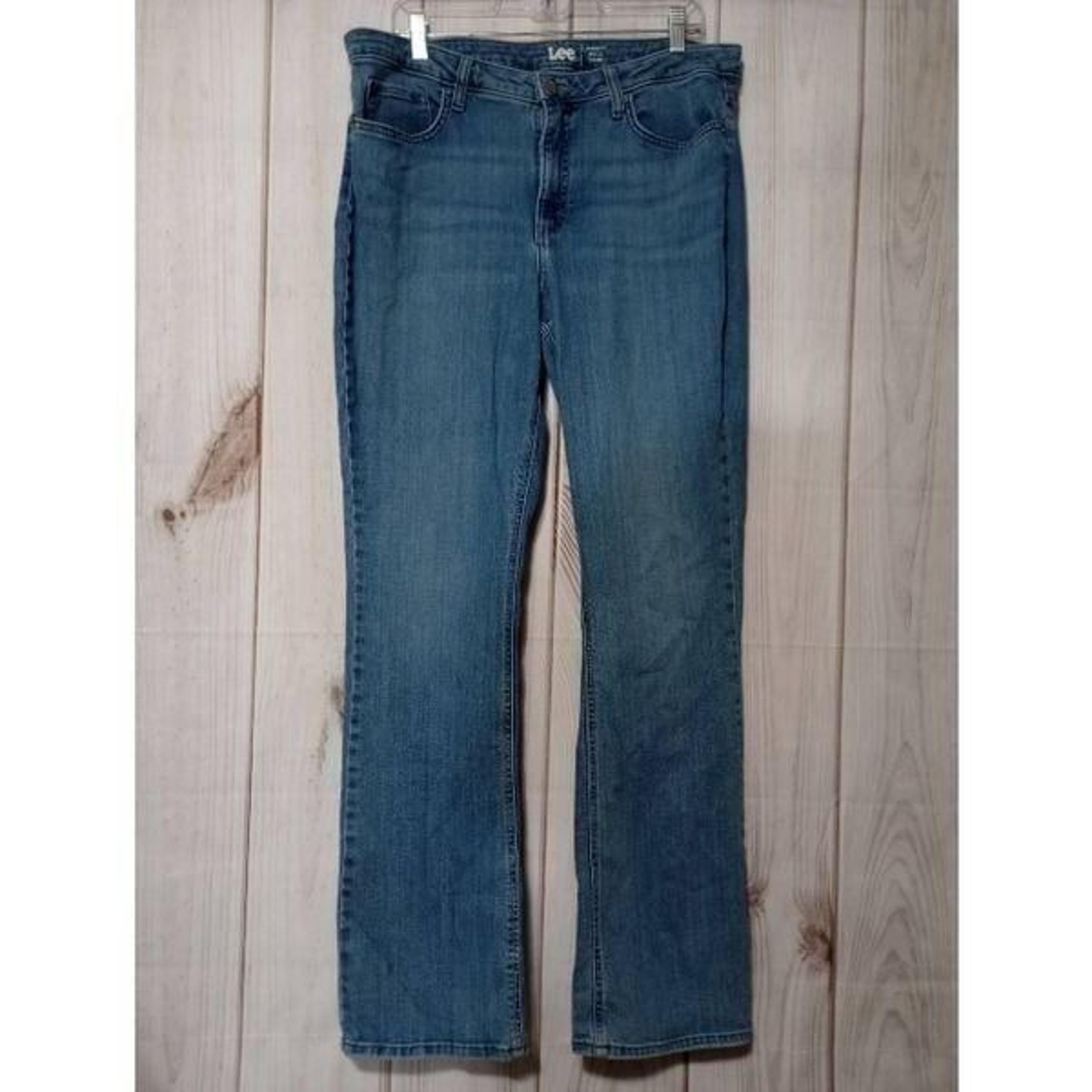 Lee Jeans Ladies 16? Bootcut Mid Rise Size Tag Missing read measurements
