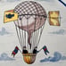 Antique Guyton 1784 France Saks Fifth Ave Balloon Flight Hand Painted Plate 9.75