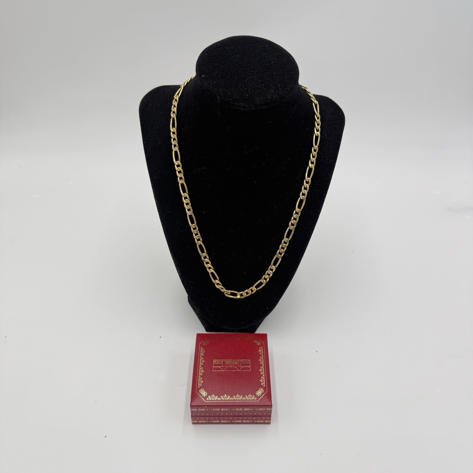 14k Italy Gold Fígaro Chain Necklace 21 L 8.81 g 5mm Wide Yellow Gold