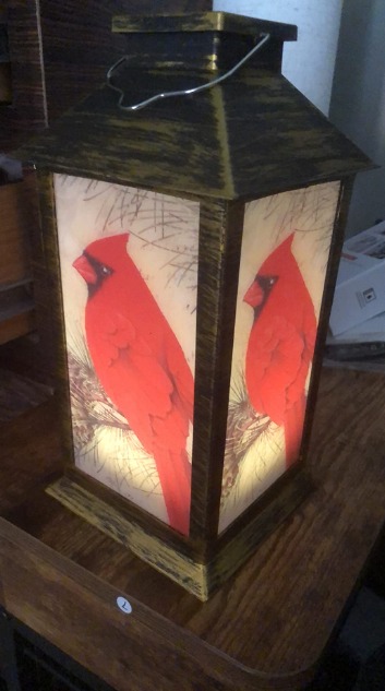 Solar Outdoor Hanging Lanterns Waterproof LED Solar Cardinal Light Tabletop Lamp