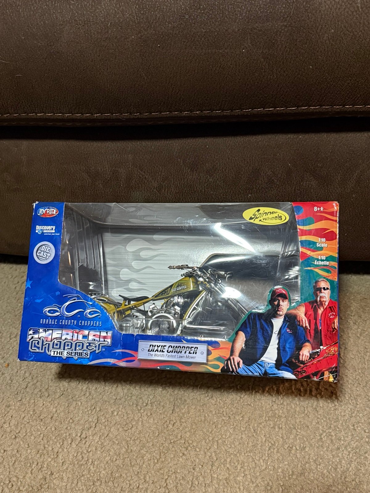 V.Rare 2005 AMERICAN ORANGE COUNTY DIXIE Lawn Mower Chopper Bike JoyRide 1:10