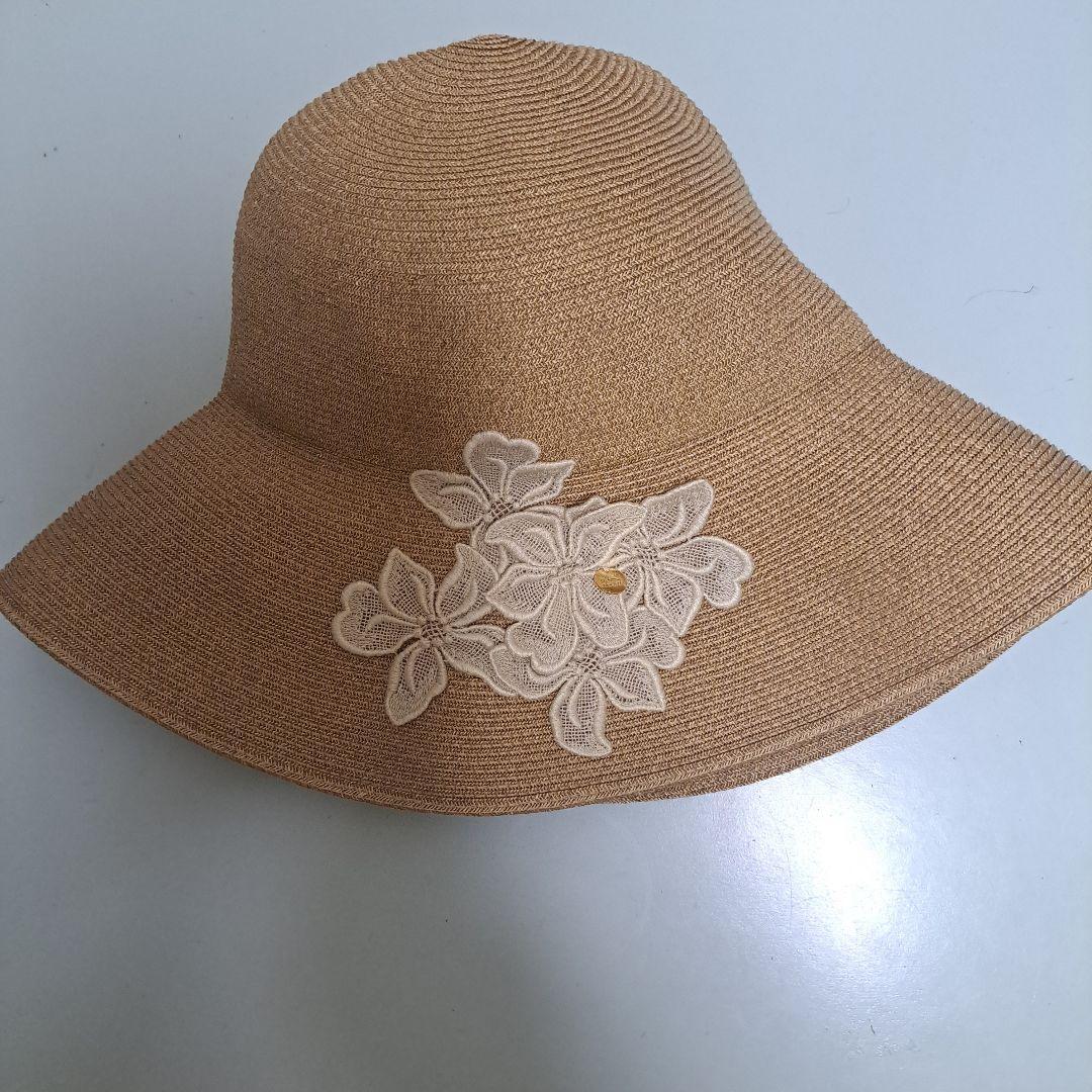 Athena New York Flower Embroidery Beige Straw Hat