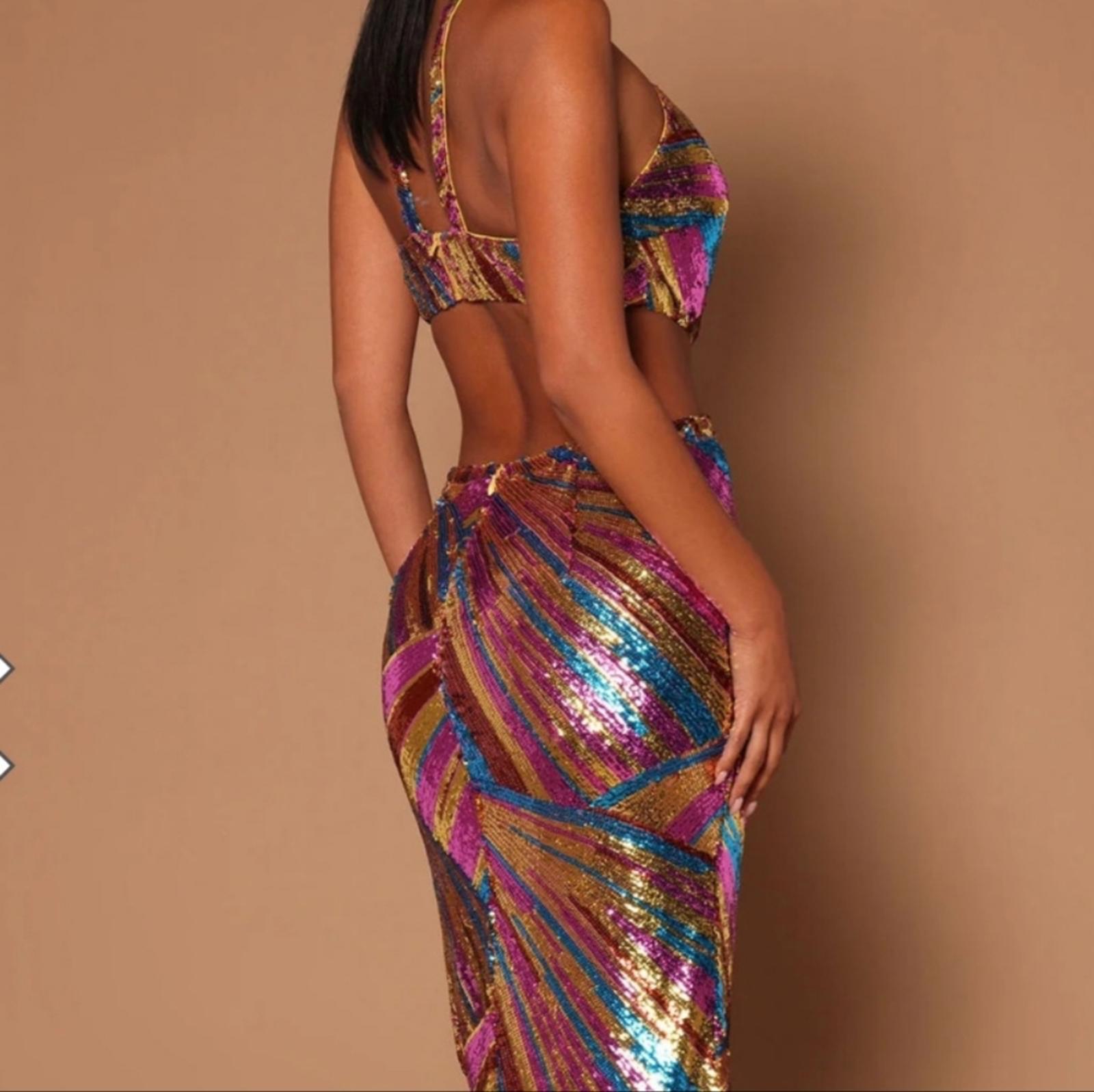 Svetlana Sequin Maxi Dress with Cutouts