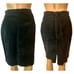 Vintage Esprit Black Suede Pencil Skirt | Size 7 W 26 - 27