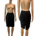 Vintage Esprit Black Suede Pencil Skirt | Size 7 W 26 - 27