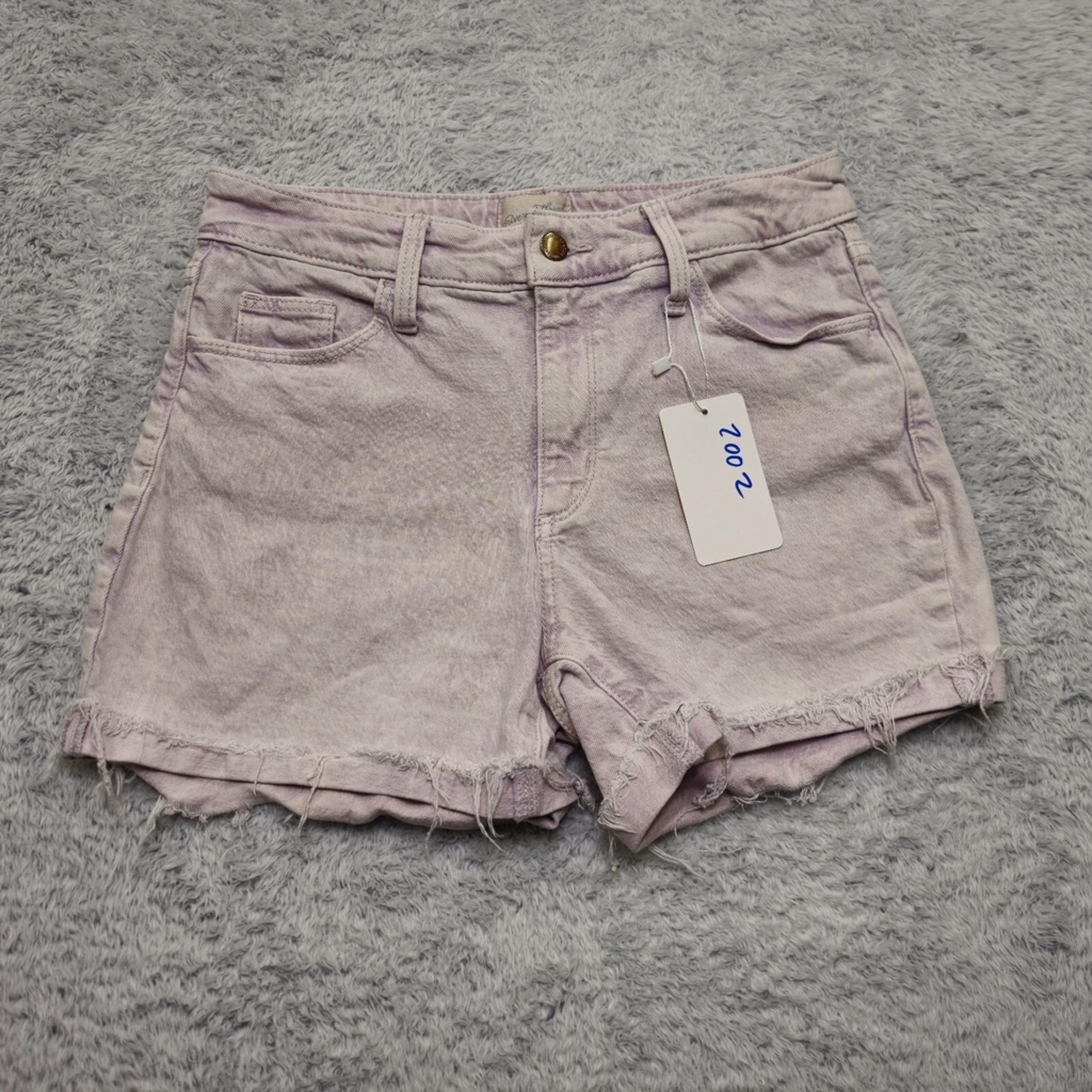 Universal Thread Vintage Midi Shorts Women's Size 4/27 Pink Denim Cotton Stretch