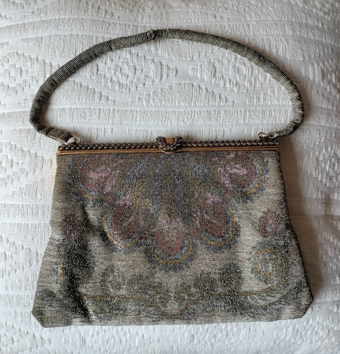 Vintage micro beaded purse