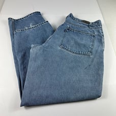 VTG 90s Levis Silver Tab Jean Men 37x33* Baggy Blue Faded Cotton Denim Tag 38x34